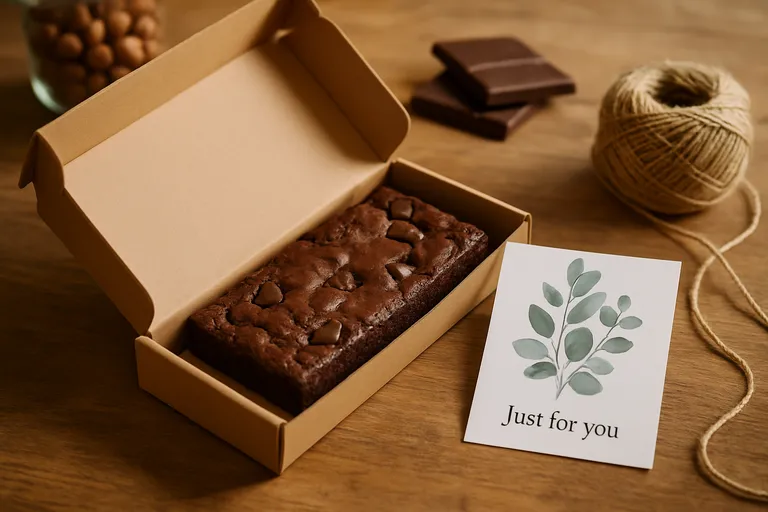 De kunst van brownies per post